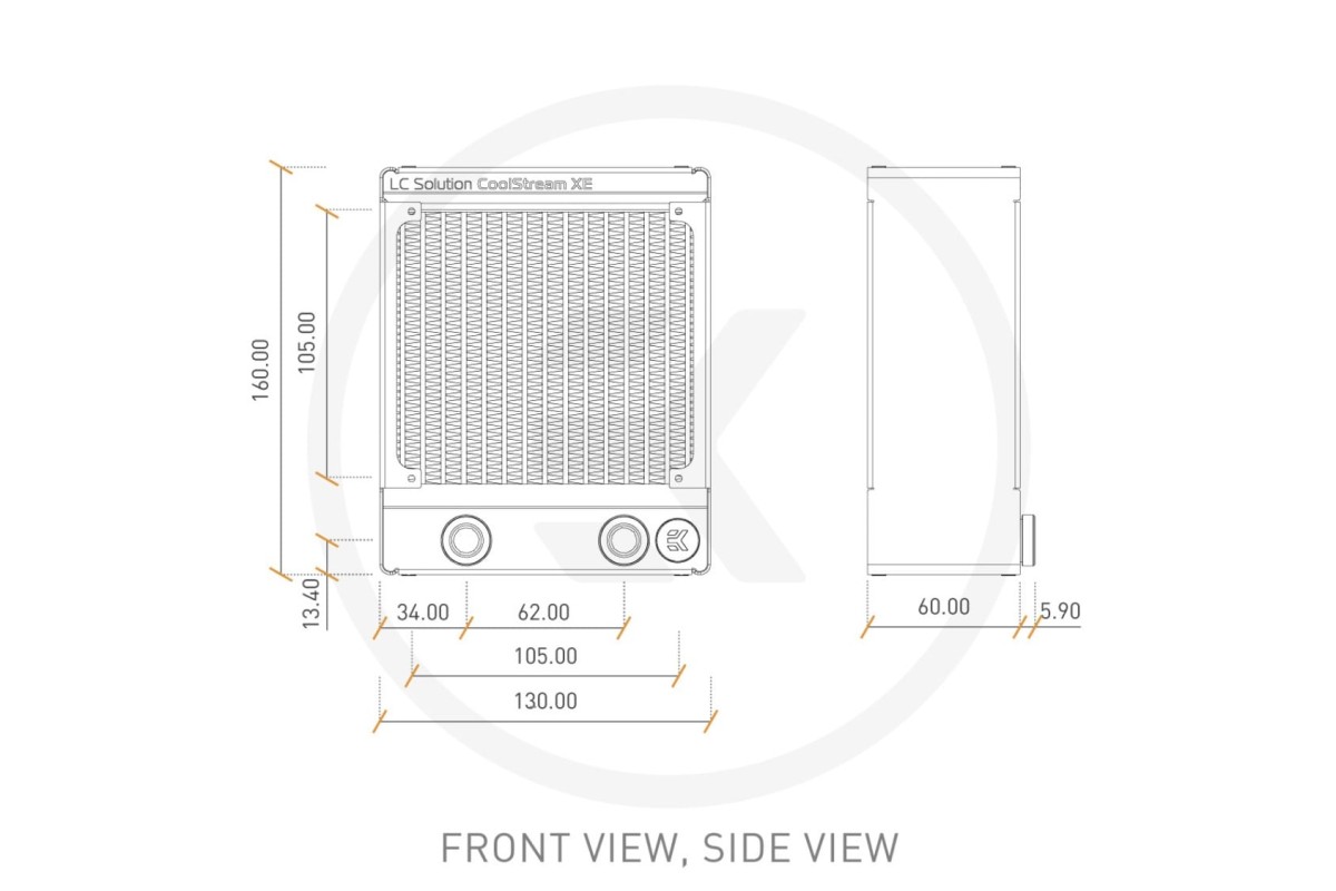 EK-CoolStream XE 120 (Single) CUSTOM 60MM KALN RADYATÖR