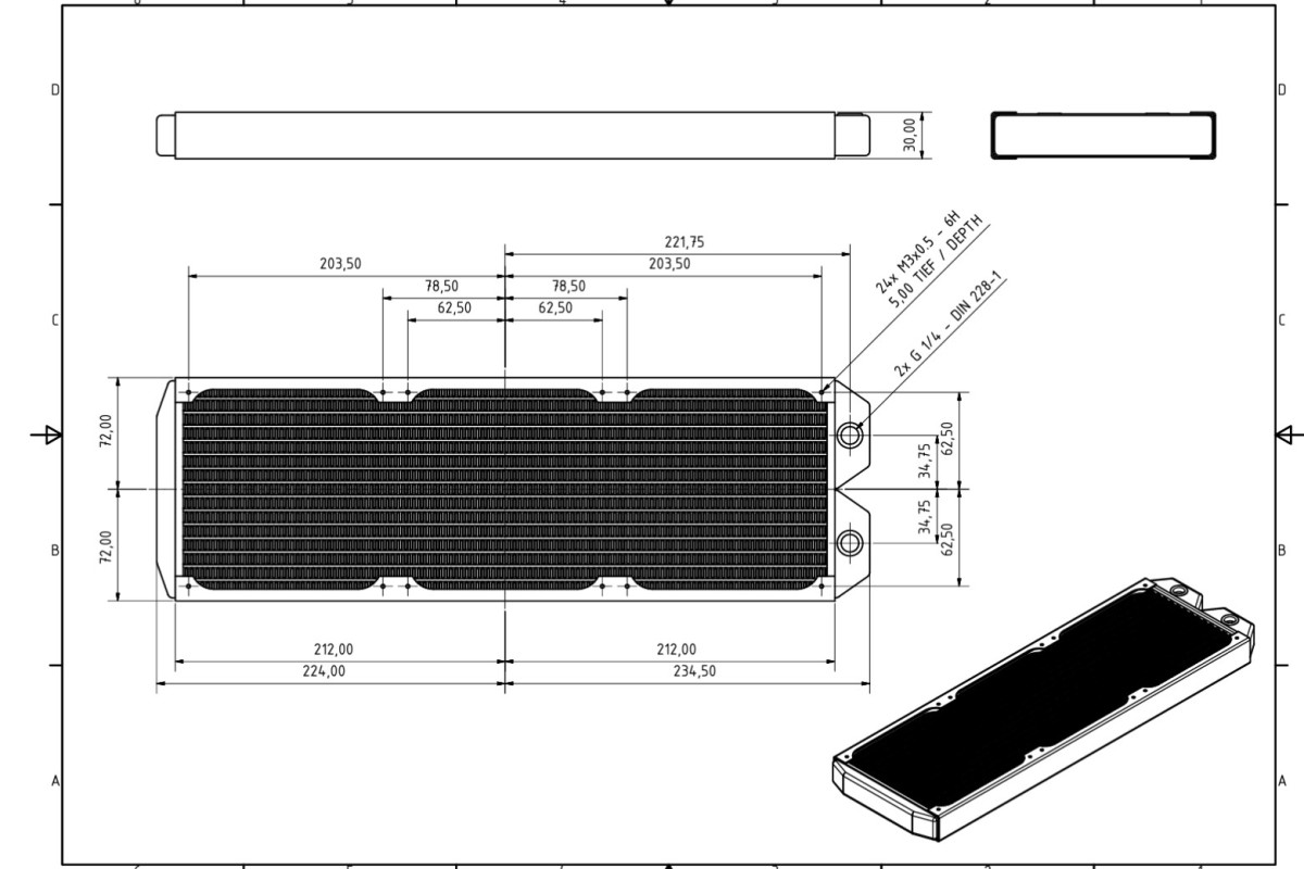 Alphacool NexXxoS ST30 Full Copper 420mm radiator