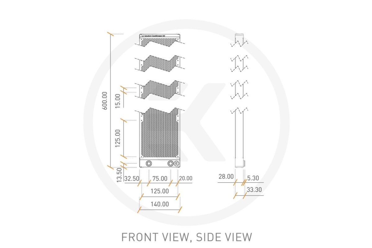 EK-CoolStream SE 560 (Slim Quad) 560mm Slim radiators