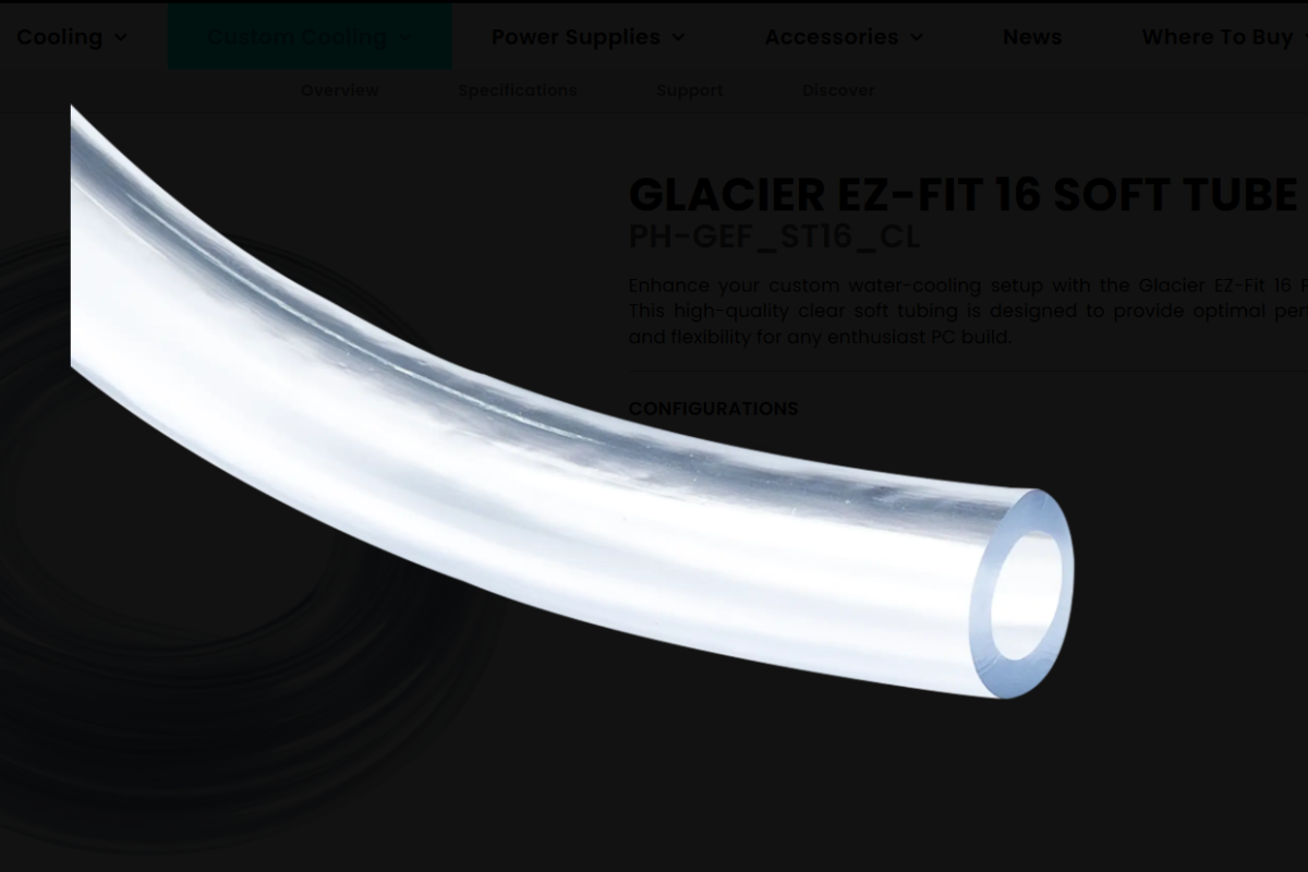 Phanteks Glacier EZ-Fit 16 Soft Tube 1M Pc Su Soğutma 10-16mm