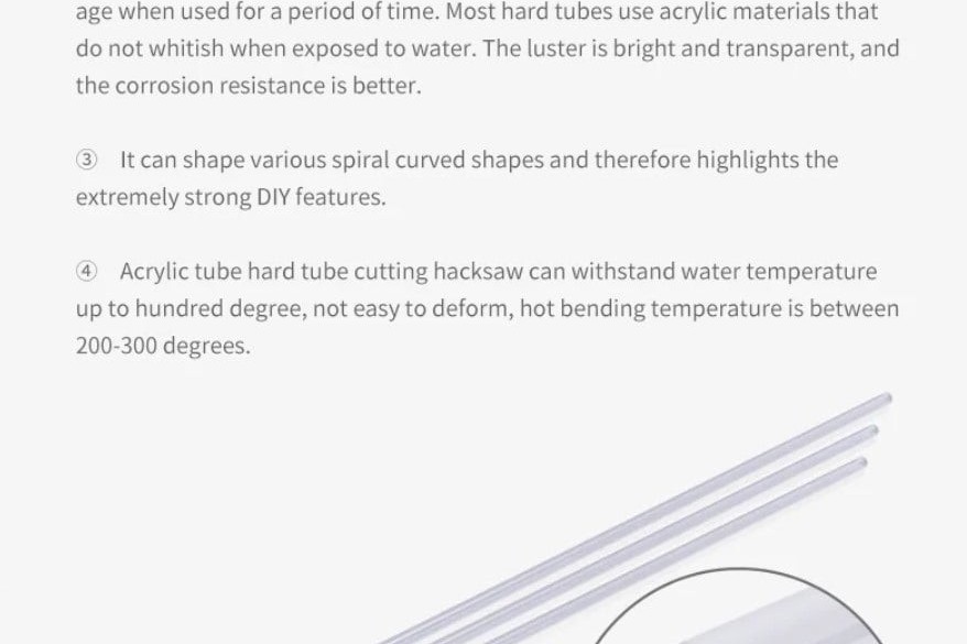 Bykski Frosted Acrylic Hard Tubes OD 14MM