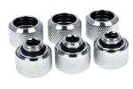 Alphacool 16mm Hard Tube screw-on nozzle G1/4 Chrome 6 adet