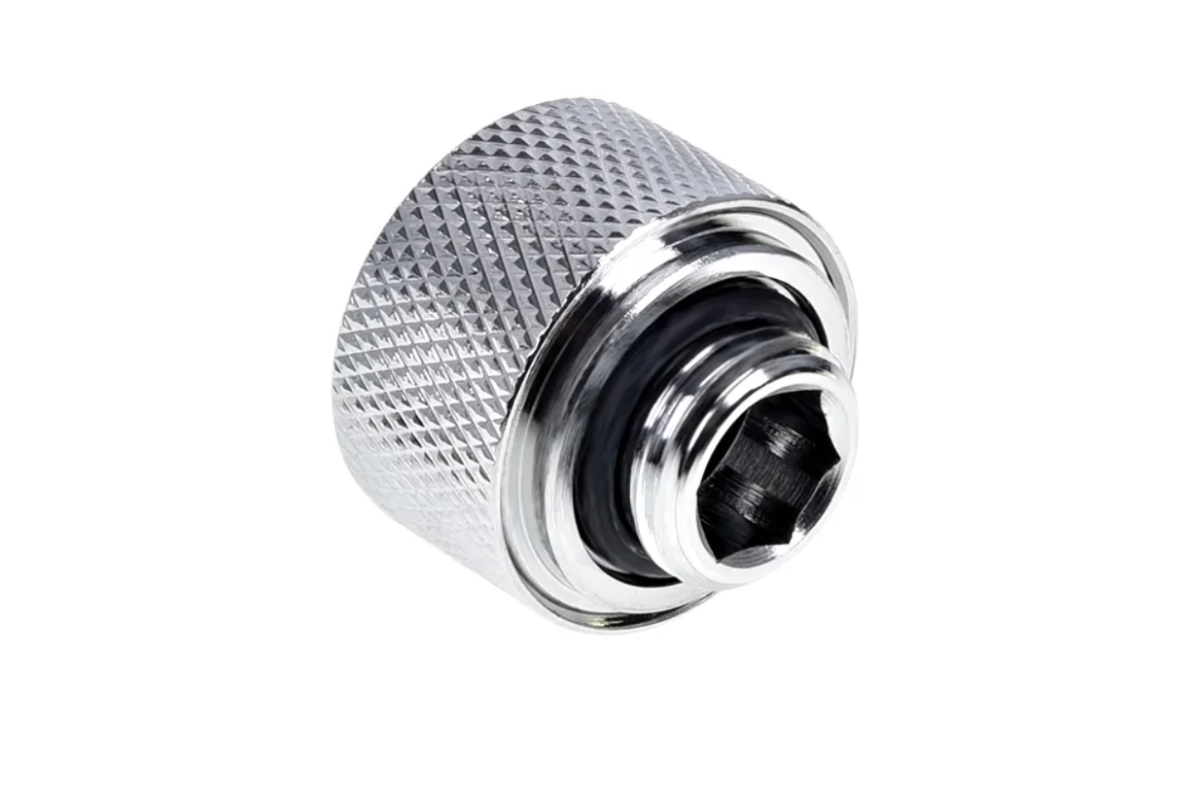 Alphacool 16mm Hard Tube screw-on nozzle G1/4 Chrome 6 adet