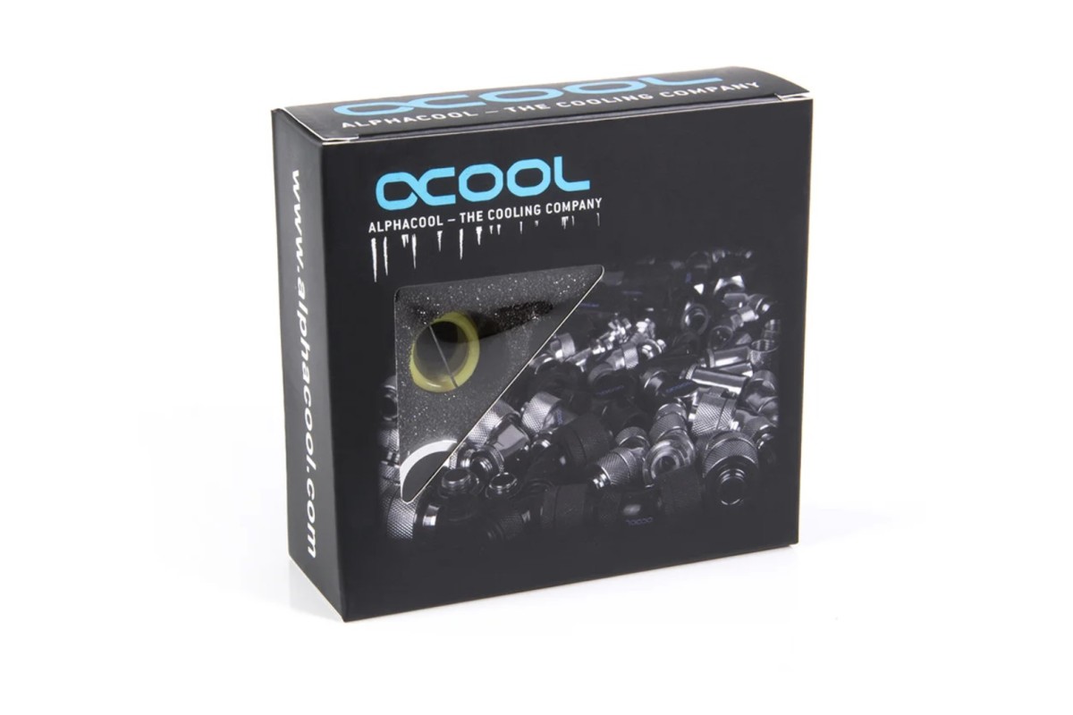 Alphacool Eiszapfen 14mm HardTube screw-on nozzle G1/4 Chrome