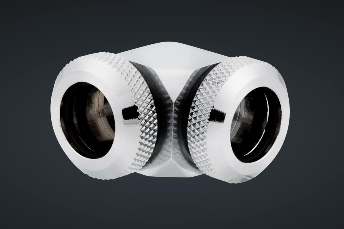 Hydro X Series XF Hardline 90° 12mm OD Fitting Twin Pack Chrome