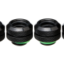 Hydro X Series XF Hardline 12mm OD Fitting Four 4 Black