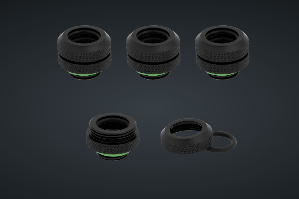 Hydro X Series XF Hardline 12mm OD Fitting Four 4 Black
