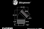 Bitspower Rotary G1/4" 60 Multi-Link Adapter For OD 12MM