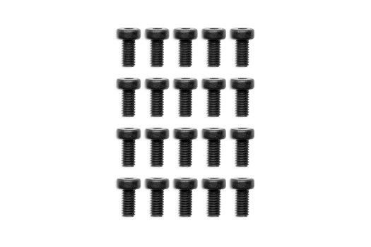 EK-Loop Hex Key Screw Set M4x8mm - Black (20pcs)