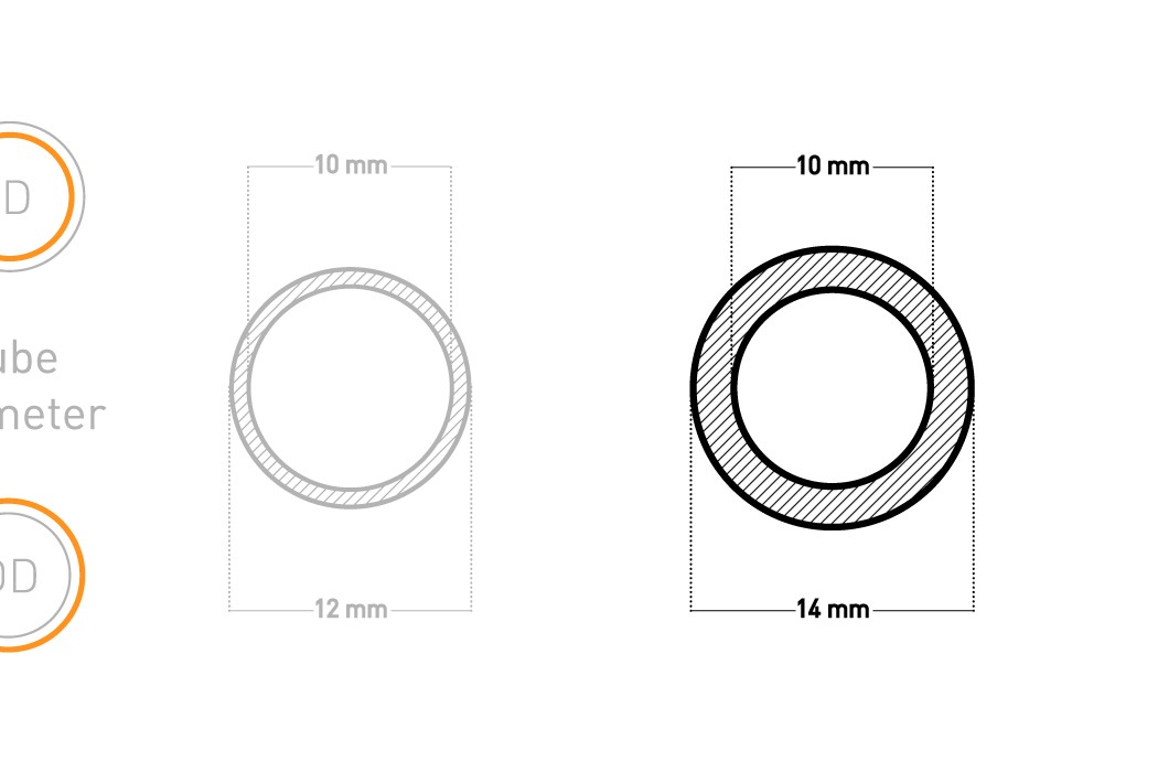 EK-Loop Hard Tube 14mm 0.8m Pre-Bent 90° - Acry...