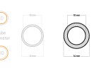 EK-Loop Hard Tube 14mm 0.8m Pre-Bent 90° - Acry...