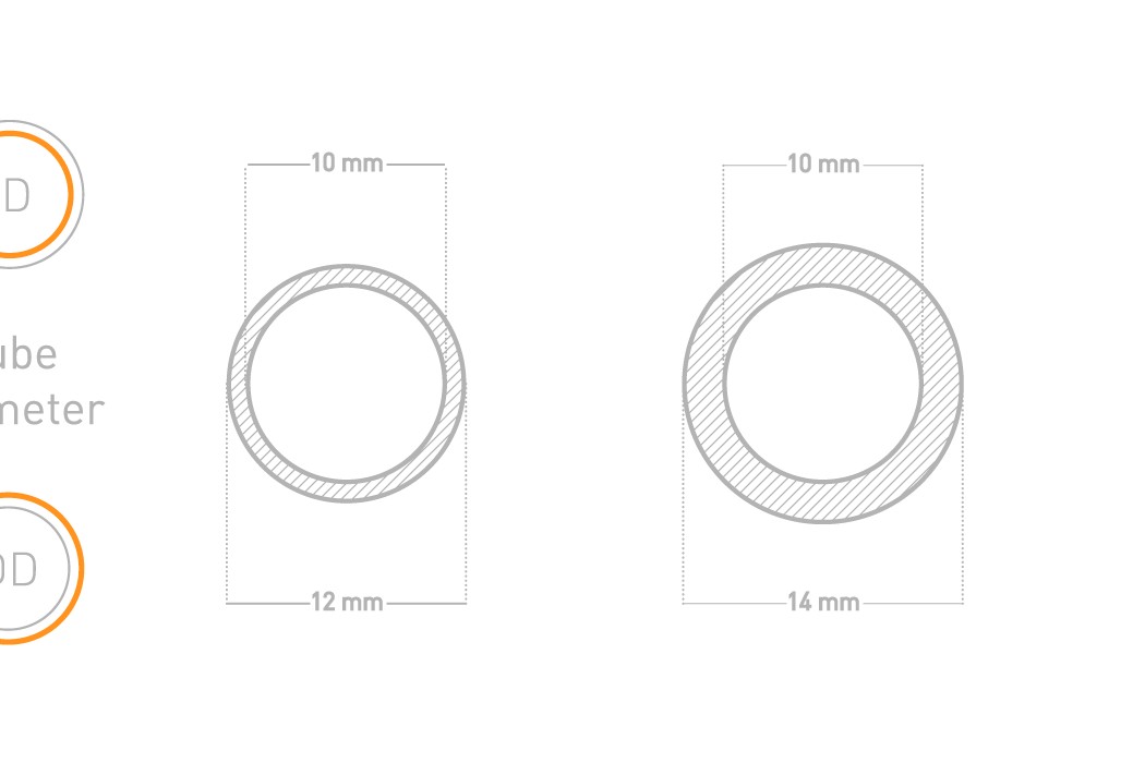 EK-Loop Hard Tube 16mm 0.8m Pre-Bent 90° - Acry...