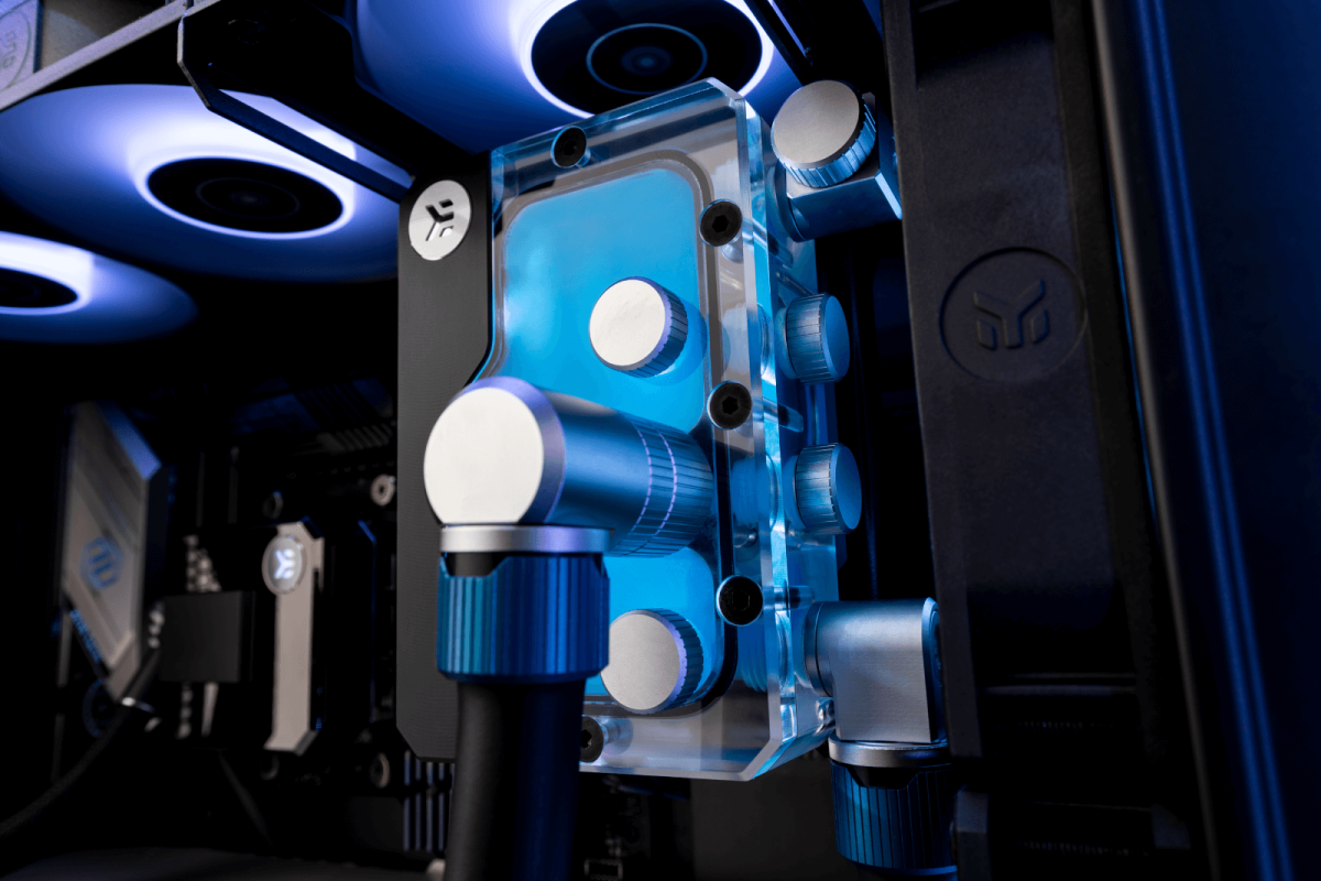 EK-Quantum Torque Rotary 90° - Satin Titanium