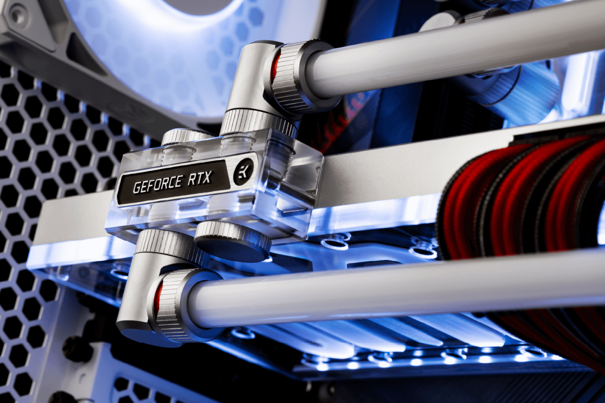 EK-Quantum Torque Rotary 90° - Satin Titanium
