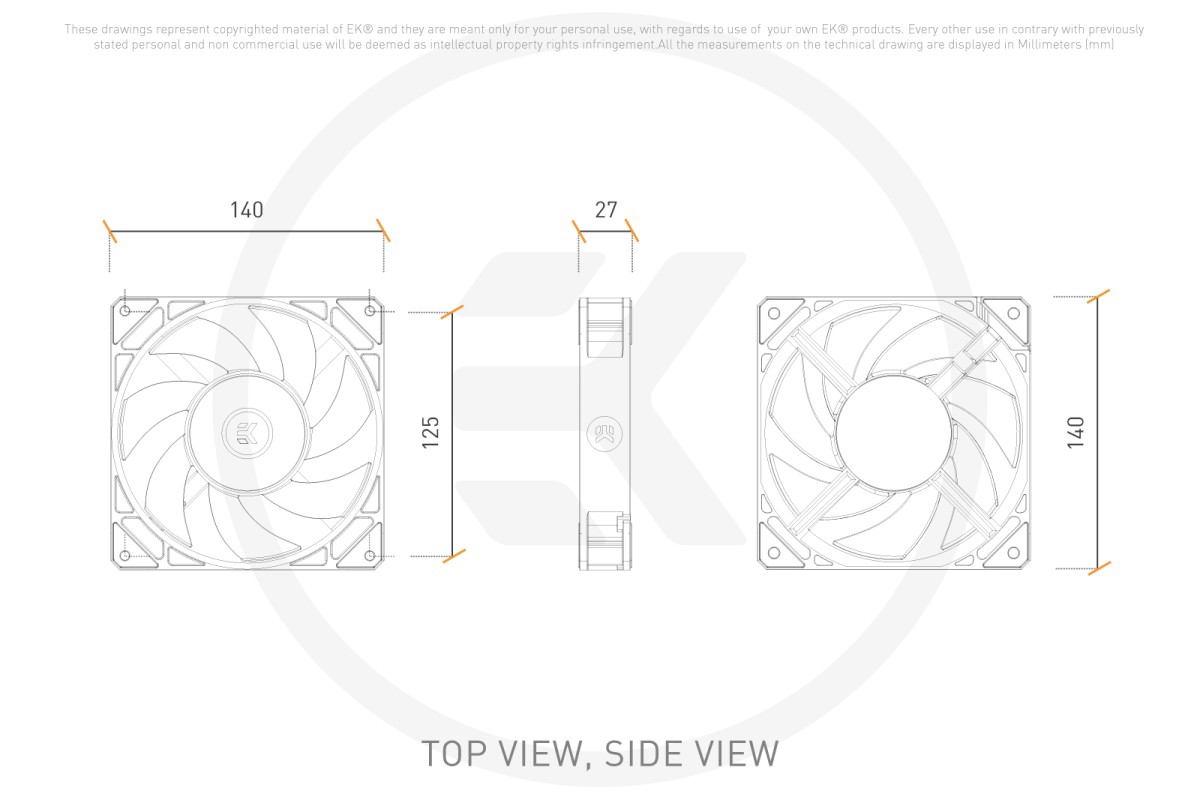 EK-Loop Fan FPT 140 - Black (600-2200rpm)
