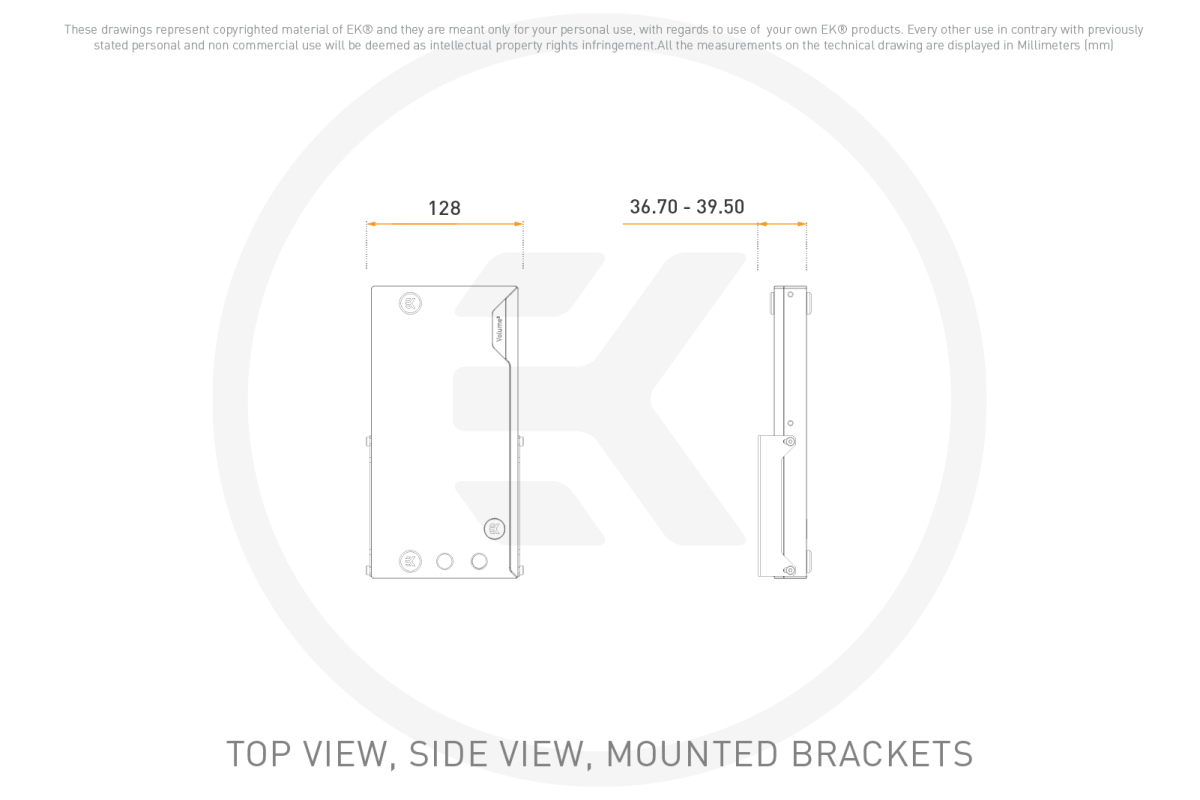EK-Quantum Volume³ FLT 240 D-RGB - Plexi