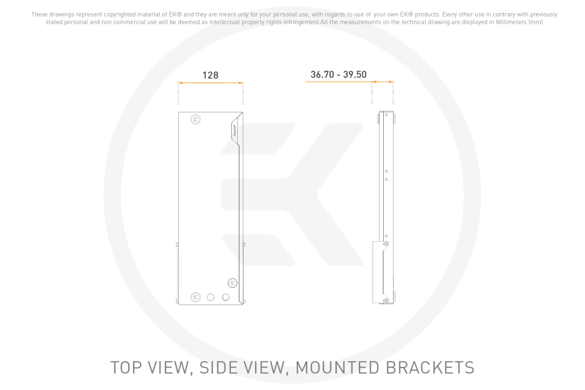 EK-Quantum Volume³ FLT 360 D-RGB - Plexi
