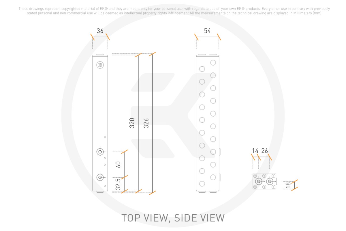 EK-Pro Manifold 2CPU 8GPU - Acetal