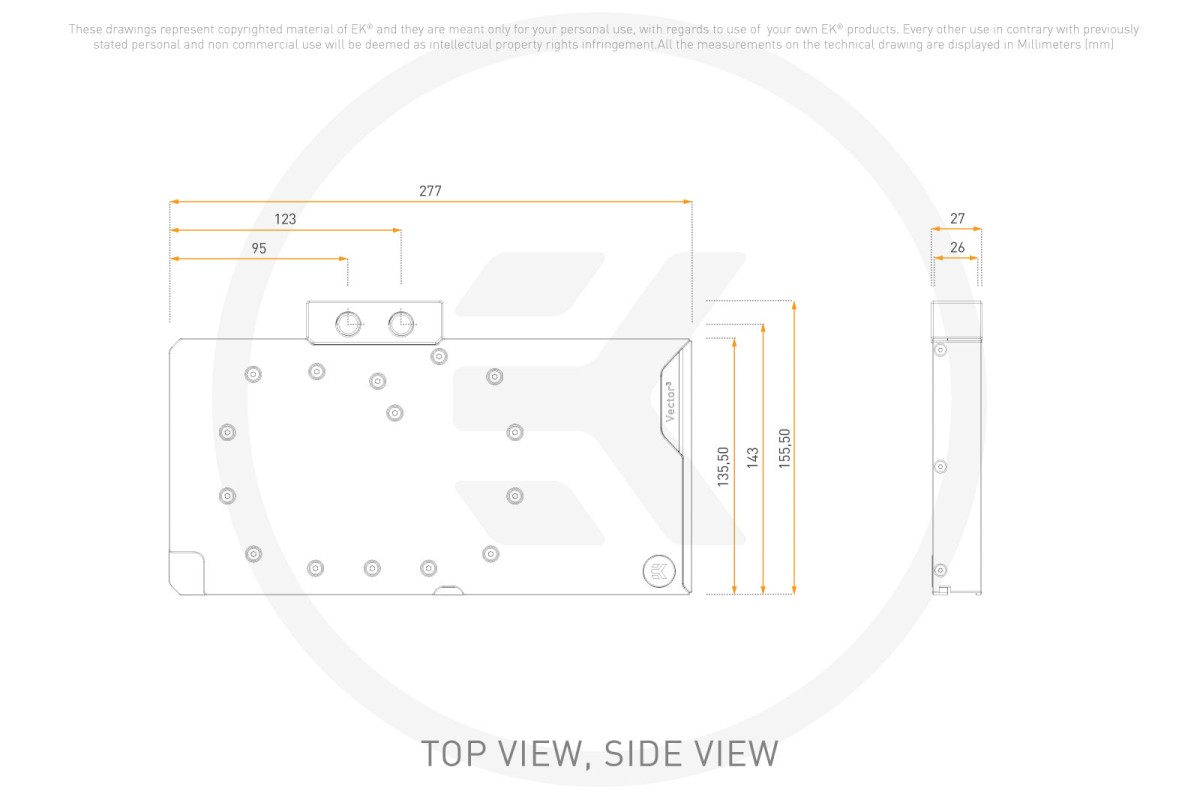 EK-Quantum Vector³ Astral RTX 5080 - Plexi
