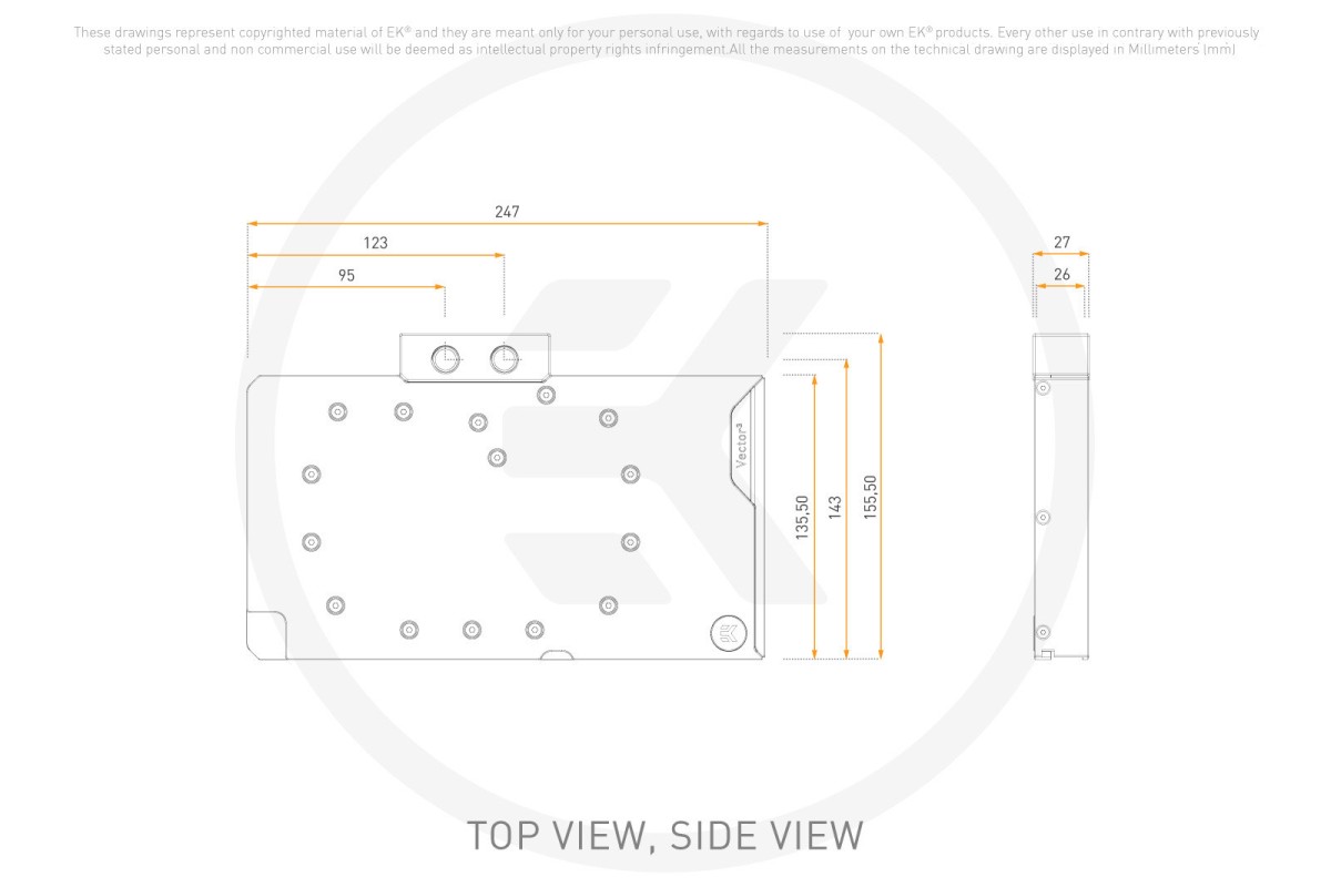 EK-Quantum Vector³ TUF RTX 5090 - Plexi