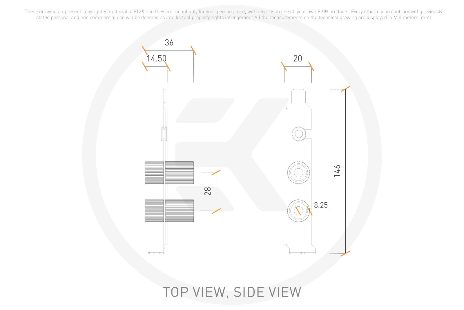 water-cooling pass-through PCI bracket