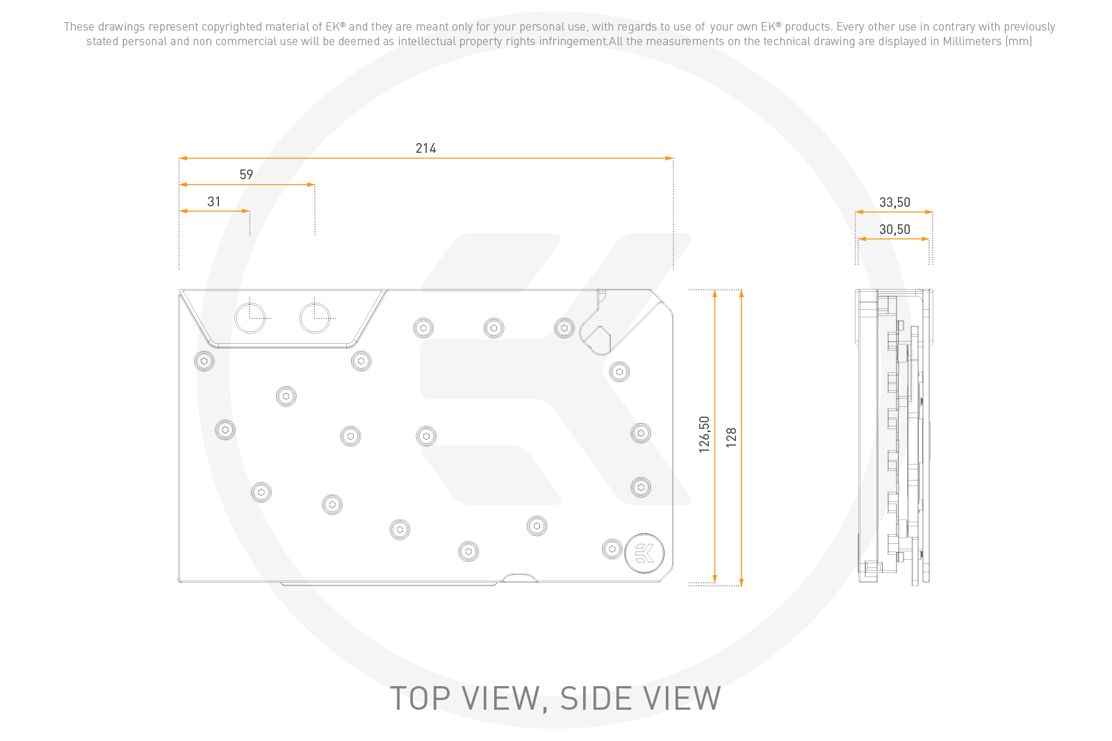 GPU water block for Founders Edition RTX 5090 GPUs